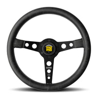 Momo Prototip Heritage Steering Wheel 350 mm - Black Leather/White Stitch/Black Spokes