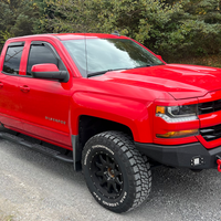 Fishbone Offroad 07-18 Chevrolet Silverado 1500/2500/3500 Double Cab Oval Side Steps -Black Textured