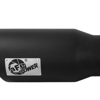 aFe POWER MACH Force-Xp 5in 304 Stainless Steel Exhaust Tip 5In x 7Out x15Lin Bolt-On Right-Blk