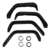 Fishbone Offroad 07-18 Jeep Wrangler Front/Rear Tube Fenders - Aluminum Blk Txtrd Pwdrcoat(Set Of 4)