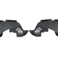 Fishbone Offroad 07-18 Jeep Wrangler JK Logo Aluminum Inner Fenders - Black Powdercoat