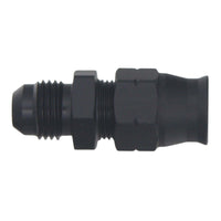 DeatschWerks 6AN Male Flare to 3/8in Hardline Compression Adapter - Anodized Matte Black