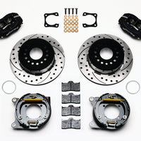 Wilwood Forged Dynalite P/S Park Brake Kit Drilled Chevy 12 Bolt-Spec 3.15in Brng Stggrd mt