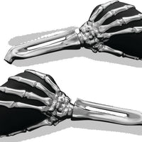 Kuryakyn Skeleton Hand Mirrors Chrome/Black