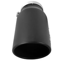 aFe POWER MACH Force-Xp 5in 304 Stainless Steel Exhaust Tip 5In x 7Out x15Lin Bolt-On Right-Blk