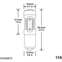 Diode Dynamics 1156 LED Bulb HP11 LED - Amber (Single)