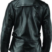 River Road Ironclad Classic Leather Jacket Black Womens - Small