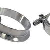 Torque Solution Stainless Steel V-Band Clamp & Flange Kit - 3in (76mm)