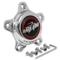 Race Star 5 Lug Cap Tall Plastic Chrome (incl. Medallion & Screws)