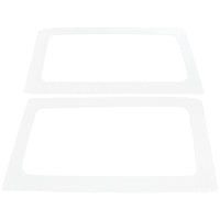 DEI 11-18 Jeep Wrangler JK 2-Door Boom Mat Rear Side Window Trim - 2 Piece - White