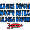 Hardline Boat Lettering Registration Kit 3 in. - 200 Blue/Black