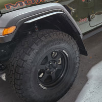 Rally Armor 19-24 Jeep JT Gladiator (Mojave/Rubicon) Black Mud Flap w/Army Green Logo