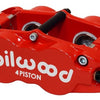 Wilwood Caliper-Narrow Superlite 4R - Red 1.12/1.12in Pistons 0.81in Disc