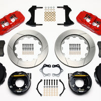 Wilwood AERO4 Rear P-Brake Kit 14.00in Red Mopar/Dana 2.36in Off w/Snap Ring Brng