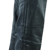 River Road Longhaul Leather Chaps Black - Large