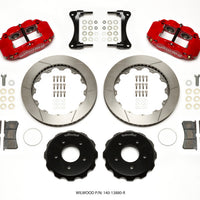 Wilwood Narrow Superlite 4R Front Hat Kit 12.88in Red 2007-Up Jeep Wrangler