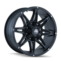 Mayhem 8090 Rampage 20x10 / 6x135 BP / -25mm Offset / 106mm Hub Matte Black Wheel