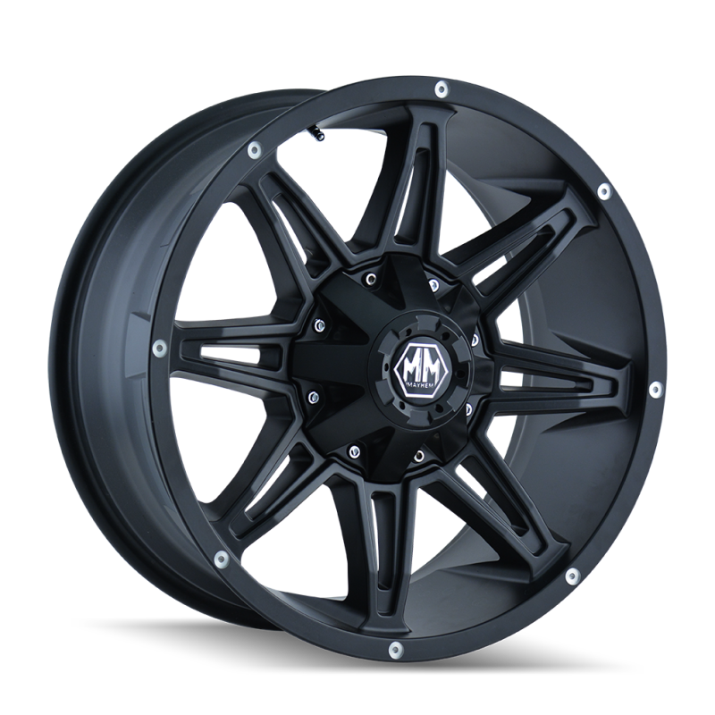 Mayhem 8090 Rampage 20x9 / 8x165.1 BP / 0mm Offset / 130.8mm Hub Matte Black Wheel