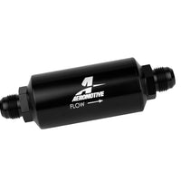 Aeromotive In-Line Filter - AN -10 size Male - 10 Micron Microglass Element - Bright-Dip Black