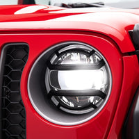 Rugged Ridge 18-20 Jeep Wrangler JL / 2020 Jeep Gladiator JT Black Elite Headlight Guards Black