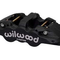 Wilwood Caliper-Aero4 - Black Anodize 1.12/1.12in Pistons 1.25in Disc