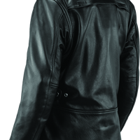 River Road Ironclad Classic Leather Jacket Black Womens - Small