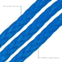 Borne Off-Road Synthetic Rope - 3/8in x 85ft - Blue