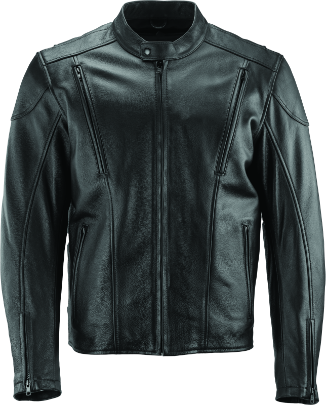 River Road Race Leather Jacket Black - Small