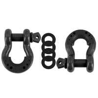 Borne Off-Road 3/4 Steel D-Ring Shackle Set 2 Pieces - Gun Metal