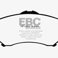 EBC 08-11 Chrysler Town & Country 3.3 Greenstuff Front Brake Pads