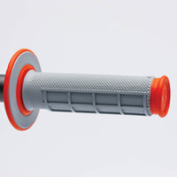 Renthal MX Dual Compound Grips 1/2 Waffle - Grey/ Orange