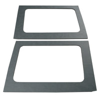 DEI 11-18 Jeep Wrangler JK 4-Door Boom Mat Rear Side Window Trim - 2 Piece - Gray Leather Look