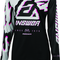 Answer 23.5 Syncron Meltdown Jersey Black/Magenta/Grey Womens - XS