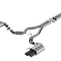 Borla 2024 Ford Mustang GT 5.0L V8 3 in S-Type Catback Non-Active Exhaust- Black Chrome Quad Tip