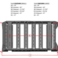 N-Fab Universal Roof Rack (Small 34.25 - 34 Width) - Tex. Black