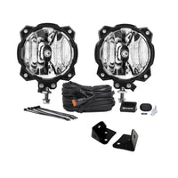 KC HiLiTES 07-18 Jeep JK 6in Pro6 Gravity LED Pillar Mount 2-Light Sys (20W Spot Beam)