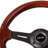 NRG Classic Wood Grain Steering Wheel (330mm) Wood Grain w/Matte Black 3-Spoke Center