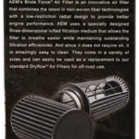 AEM Dryflow Conical Air Filter 2.75in Flange ID / 6in Base OD / 5.125in Top OD / 9.125in Height