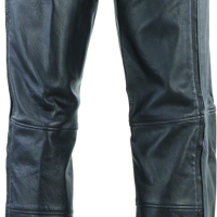 River Road Plains Leather Chaps Black - Large