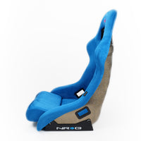 NRG FRP Bucket Seat ULTRA Edition - Large (Blue Alcantara/Gold Glitter Back)