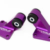 Torque Solution 03-06 Mitsubishi EVO VII-IX Billet Rear Differential Mounts - Purple