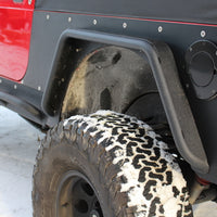 Fishbone Offroad 97-06 Jeep Wrangler TJ Steel Tube Fenders Rear 3In Flare - Blk Textured Powdercoat