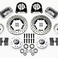 Wilwood Forged Dynalite Front Kit 11.00in Drill-Polished 37-48 Ford Psgr. Car Spindle