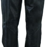 River Road Plains Leather Chaps Black Womens - Small