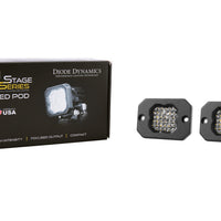 Diode Dynamics Stage Series C1 LED Pod Pro - White Flood Flush ABL (Pair)