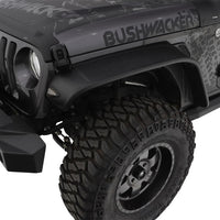 Bushwacker 2018+ Jeep Wrangler (JL) Unlimited Flat Style Flares 4pc - Black