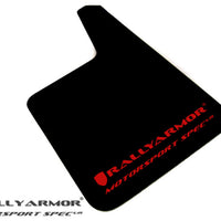 Rally Armor Universal Fit (No Hardware) Motorsport Spec Red UR Mud Flap w/ White Logo