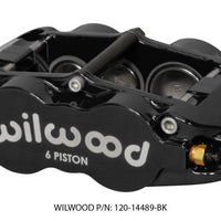 Wilwood Caliper Forged Narrow Superlite R/H FNSL6R-DS Dust Seal 1.62/1.12/1.12,1.25 Rotor - Black