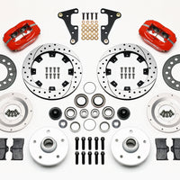 Wilwood Forged Dynalite Front Kit 11.75in Drilled Red 41-55 Cadillac