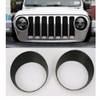 - כיסוי לפנסי חזית בצבע אדום-שחור לרכב Jeep Wrangler JL.